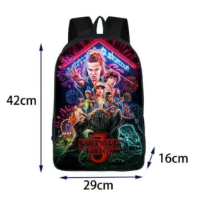 Stranger Things 3 Backpack School Bag Bookbag for Kids Children Boys Girls