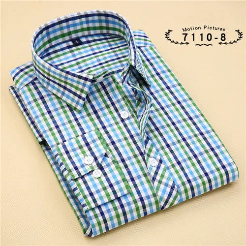 Striped Cotton Long Sleeve Shirt #711XX