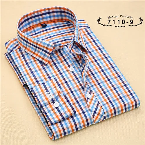 Striped Cotton Long Sleeve Shirt #711XX