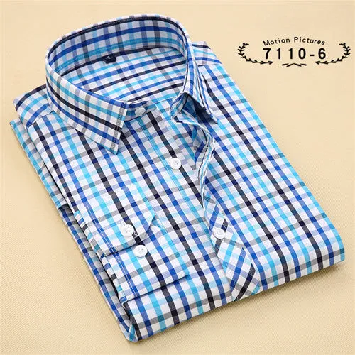 Striped Cotton Long Sleeve Shirt #711XX