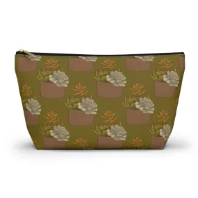 Succulent Pattern - Accessory Pouch w T-bottom