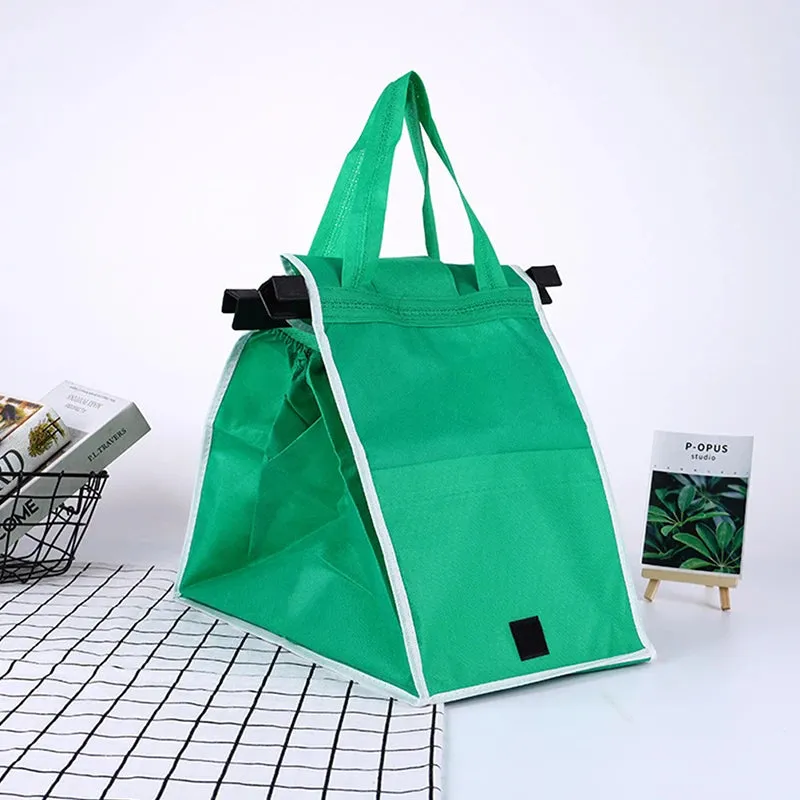 Supermarket Shopping Bag Eco Friendly Trolley Tote Thicken Cart Bags Large Capacity Handbag Foldable Reusable Women Cart Bag 1PC