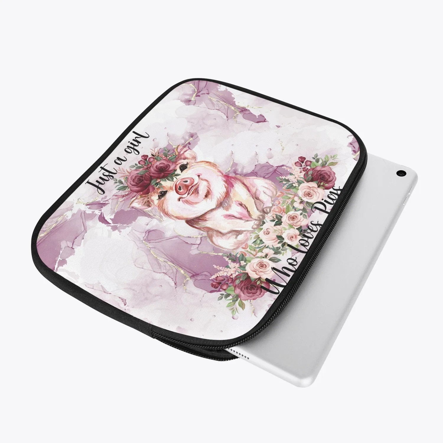 Tablet Sleeve - Just a Girl who Loves Pigs, awd-1352