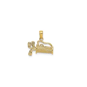 Texture Golf Bag Pendant (14K)