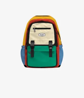 The Colourblock School Backpack Bag - Blue Atoll