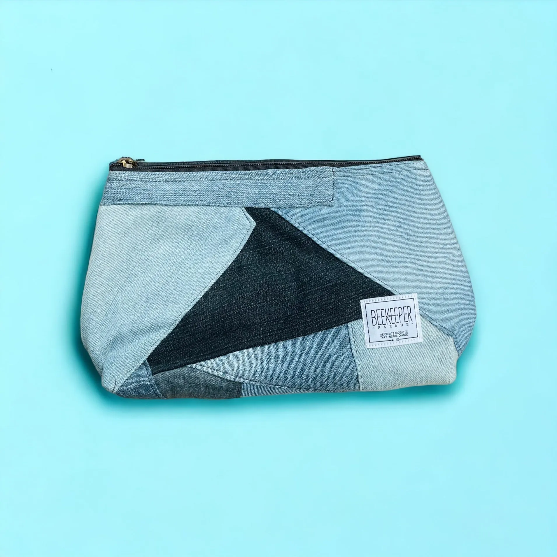 The Denim Patch 👖 Large Toiletry   Makeup Bag