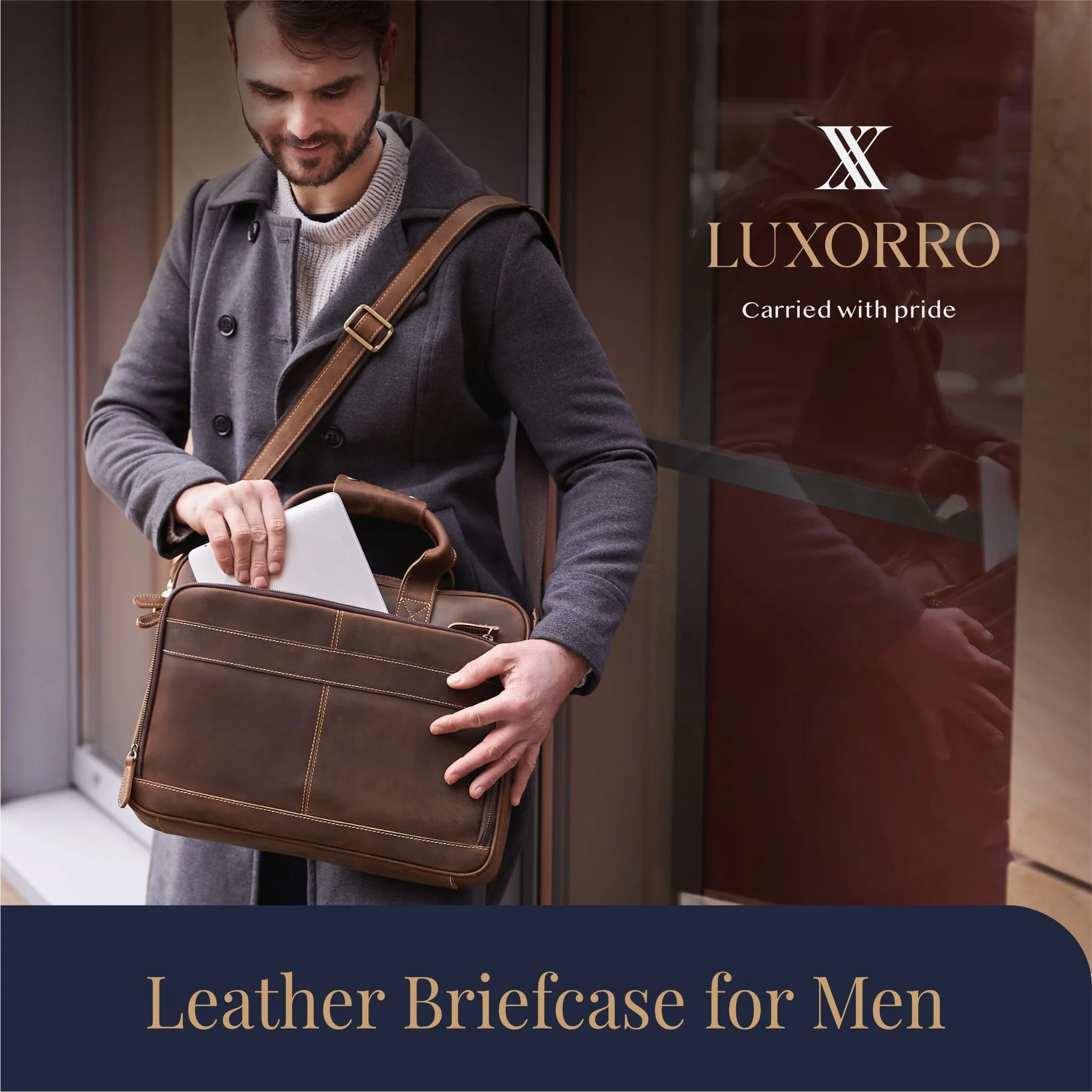 The Executive Leather Laptop Bag