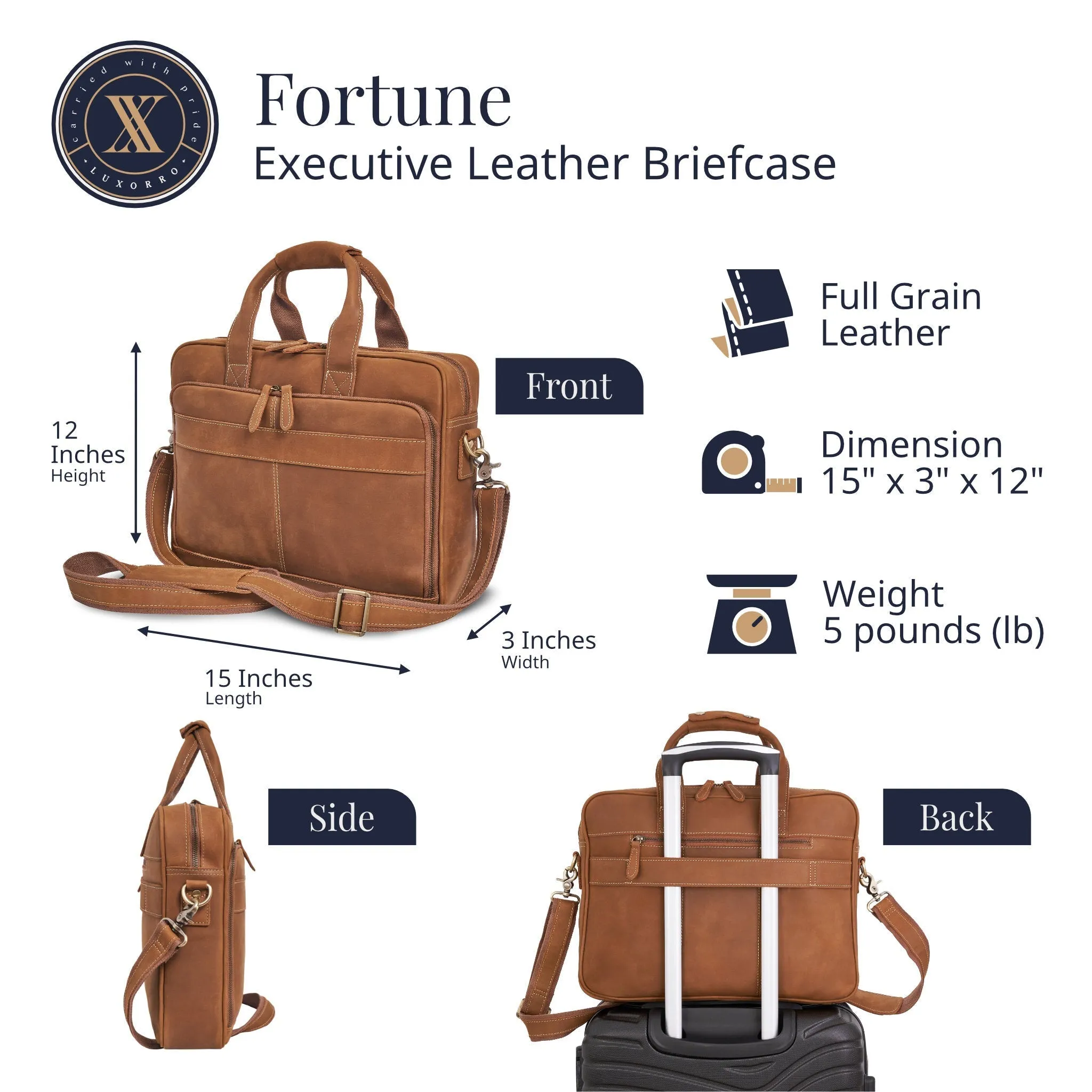 The Executive Leather Laptop Bag