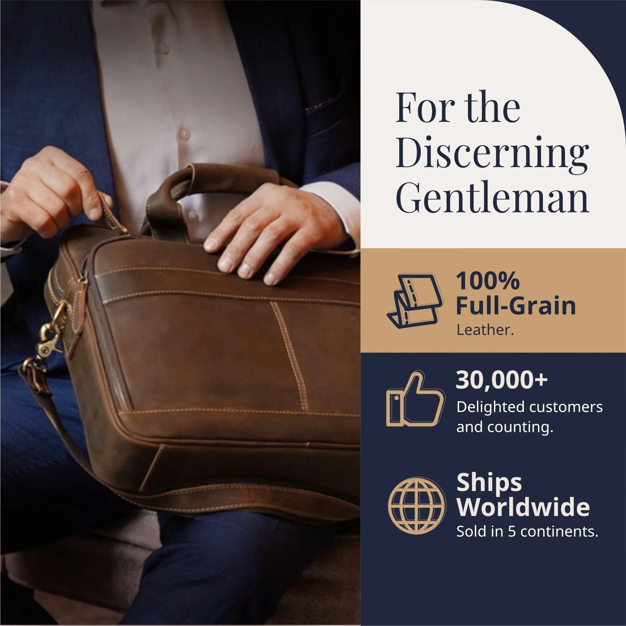 The Executive Leather Laptop Bag