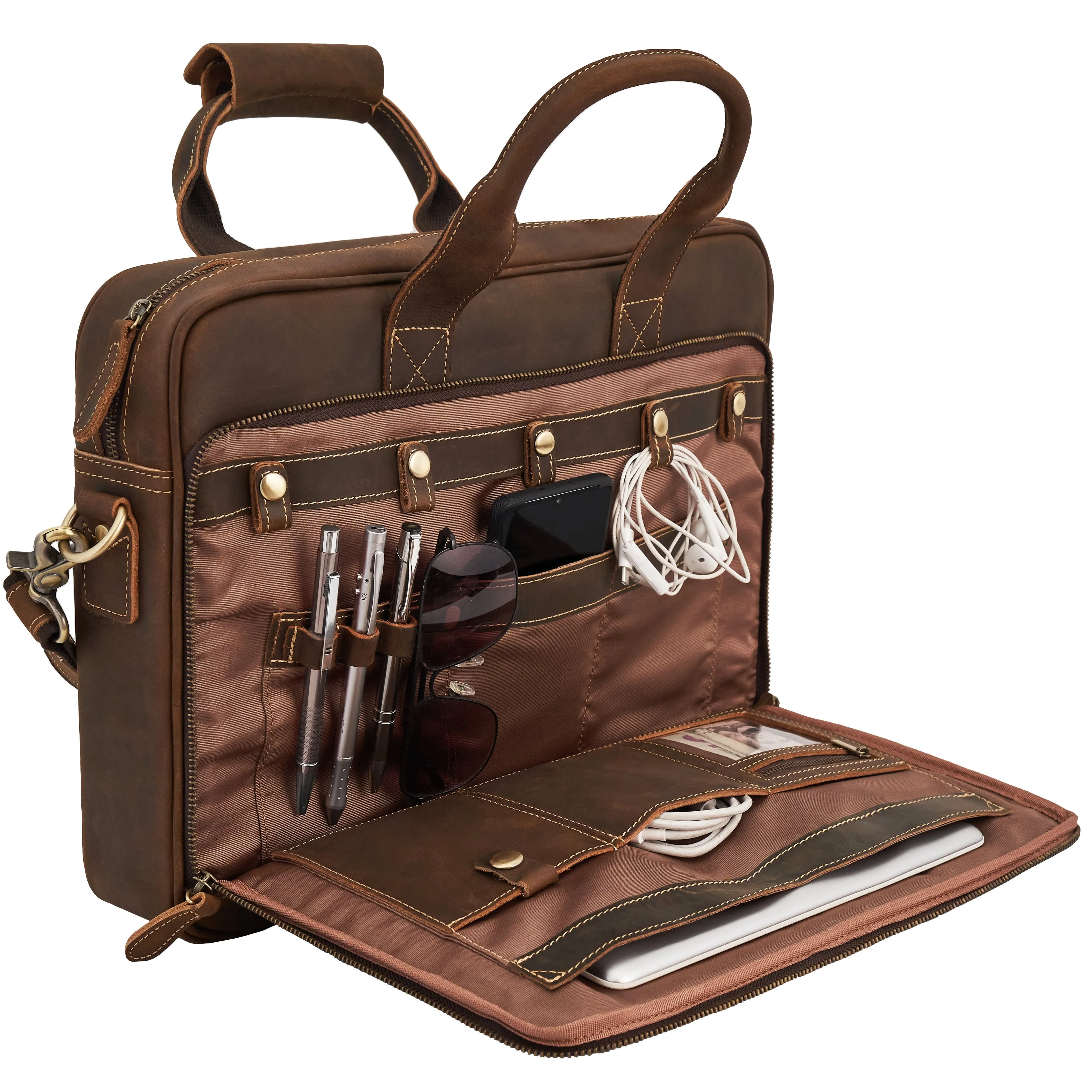 The Executive Leather Laptop Bag