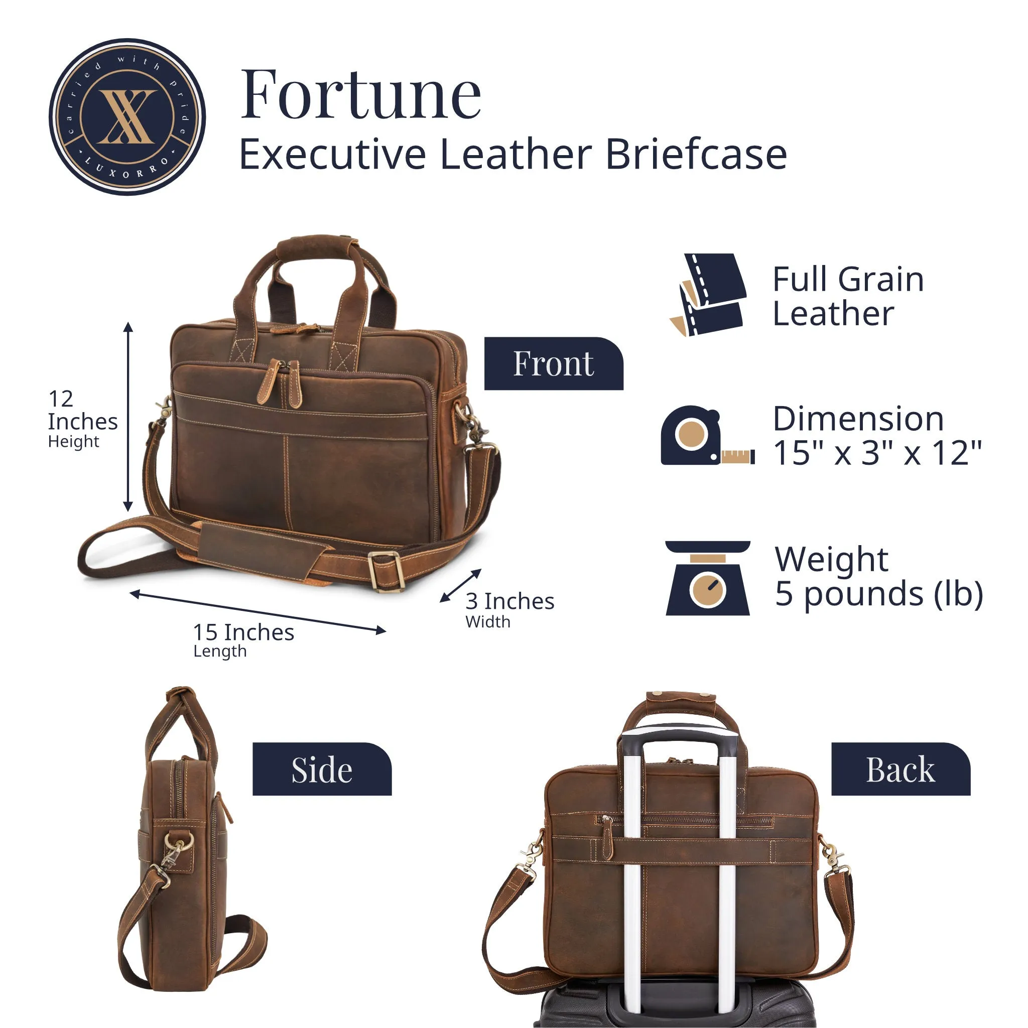 The Executive Leather Laptop Bag