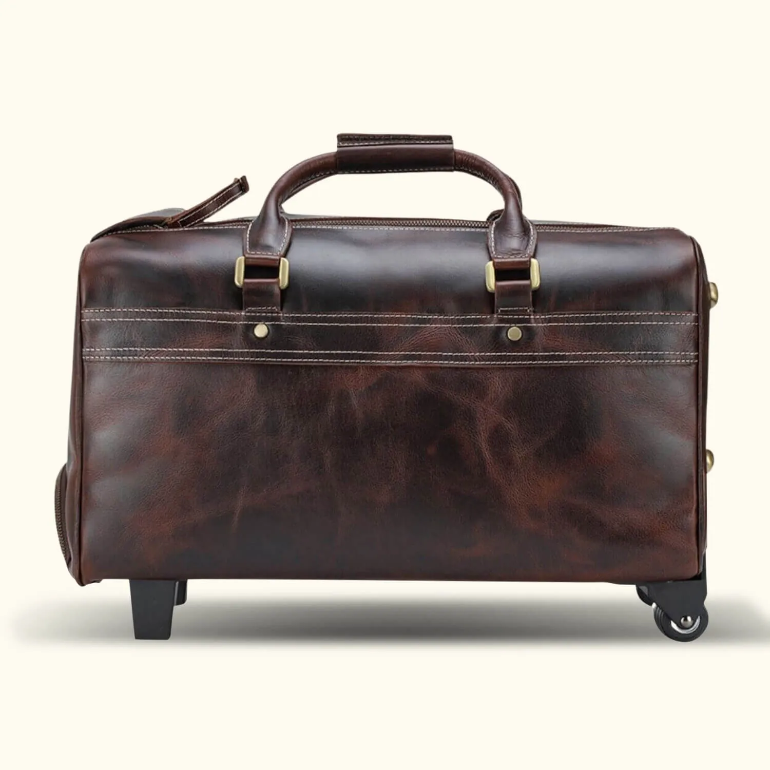 The Lawful - Leather Duffle with Wheels