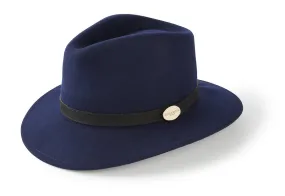 The Suffolk Fedora in Navy (No Feather)