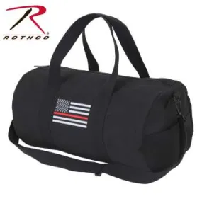 Thin Red Line Canvas Shoulder Duffle Bag - 19 Inch