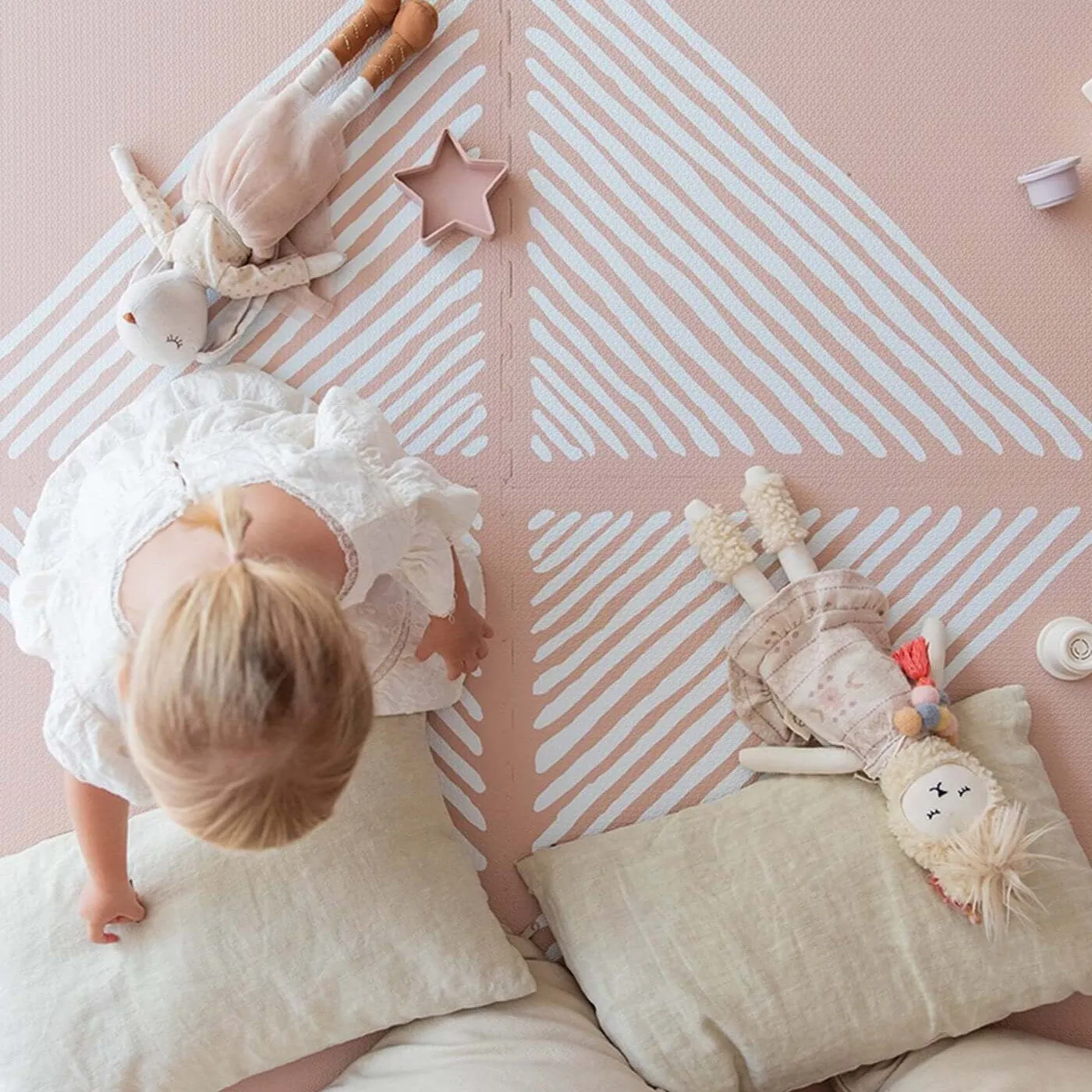 Toddlekind Premium Foam Playmats | Sandy Lines - Sea Shell