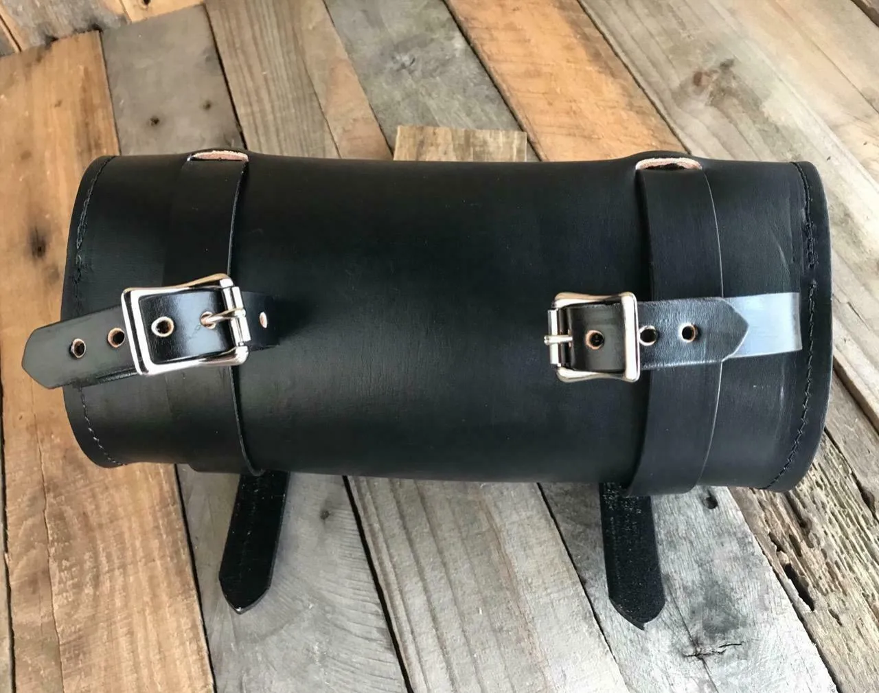 Tool Roll Harley Sportster Softail Chopper Bobber Indian Dyna  Blk Leather MRC