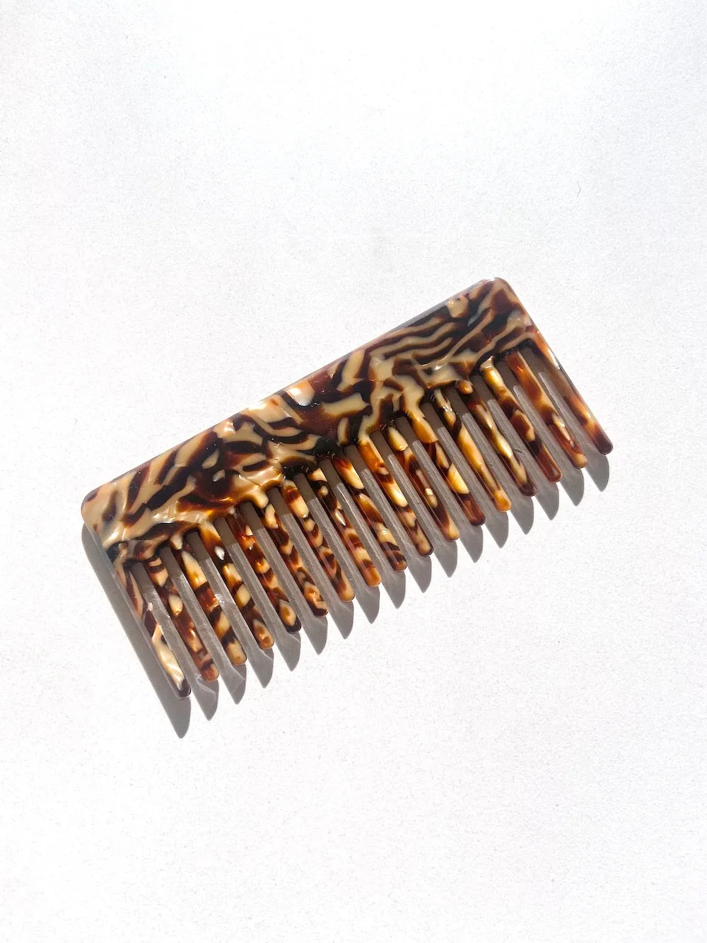 Tortoise Acetate Wide Tooth Comb | Eco-Friendly