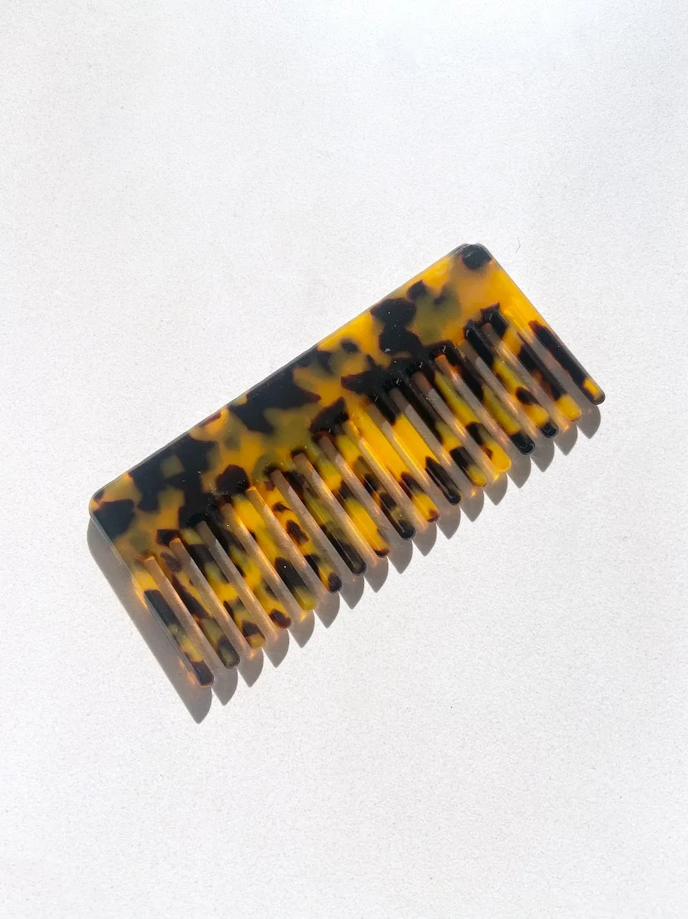 Tortoise Acetate Wide Tooth Comb | Eco-Friendly