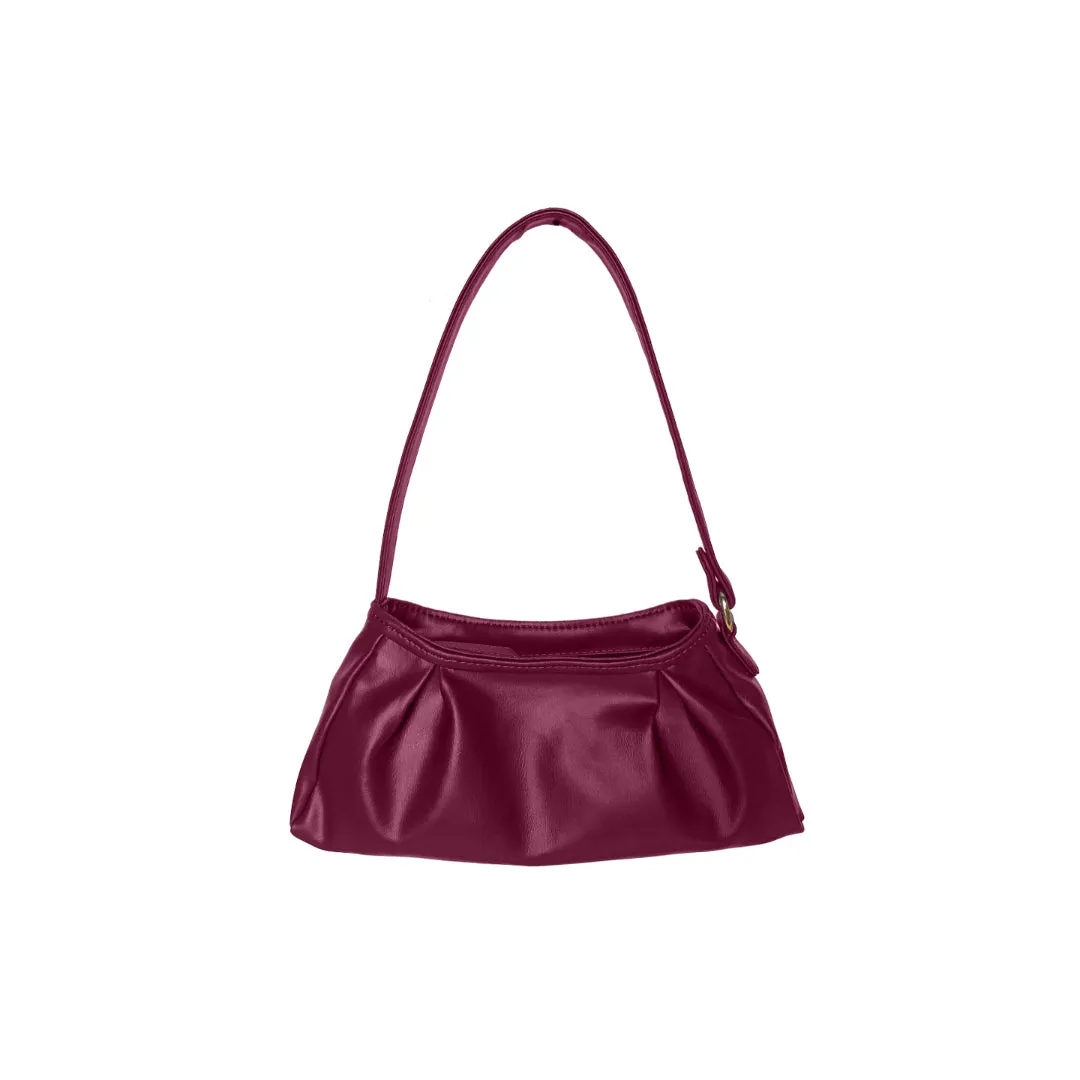 Trendy Maroon Baguette Bag Perfect For Women & Girls