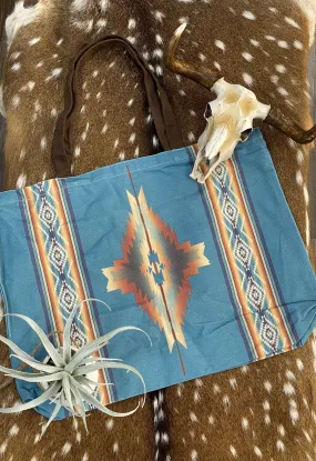 Turquoise Heaven Tribal Tote