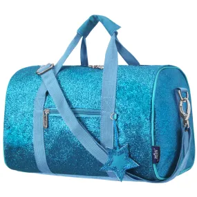 Turquoise Mini Glitter NGIL Duffel Bag