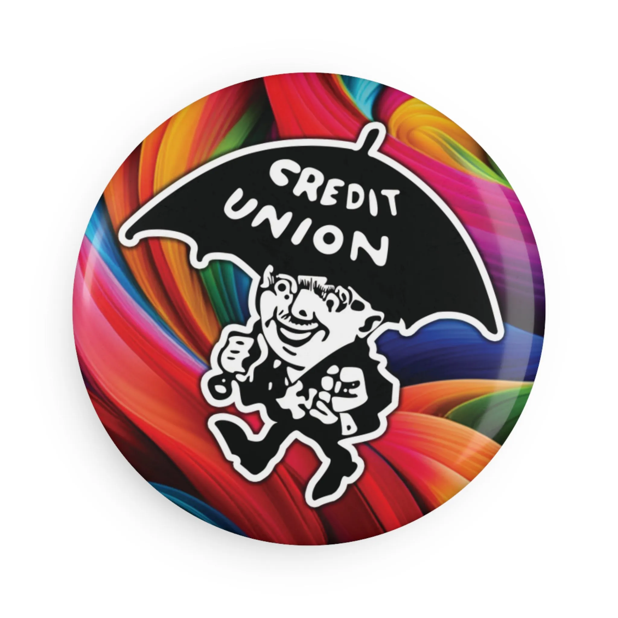 Vibrant Credit Union Umbrella Man Magnet