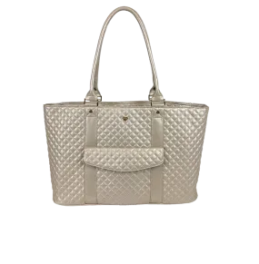 VIP - Travel Tote - White Gold Quilted