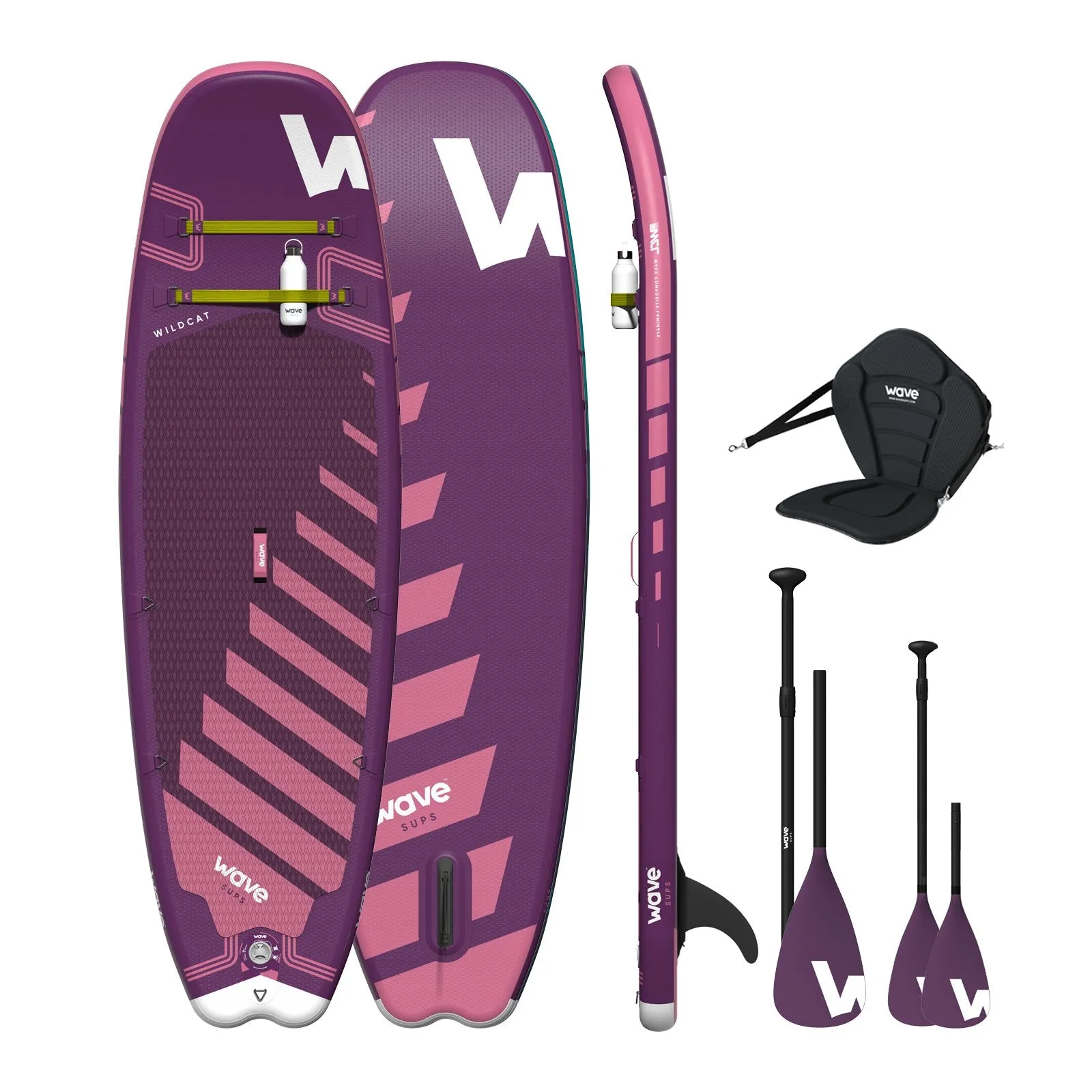 Wildcat SUP & Kayak | Inflatable Stand-Up Paddle Board | Kids SUP Package | 8.6ft | Purple