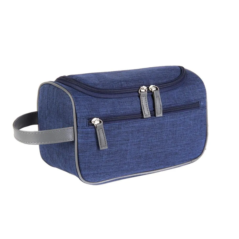 Zippered Toiletry Bag With Hanging Hook For Travel