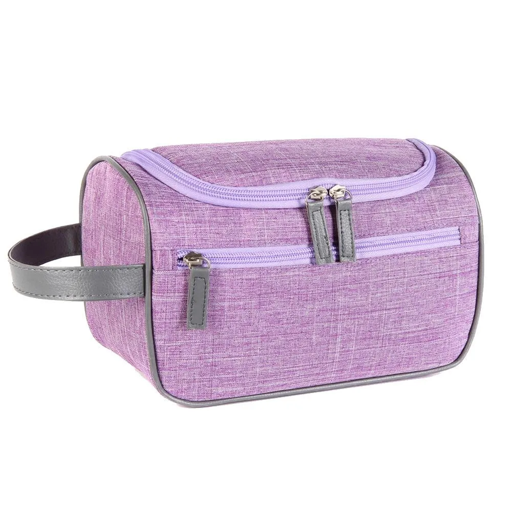 Zippered Toiletry Bag With Hanging Hook For Travel