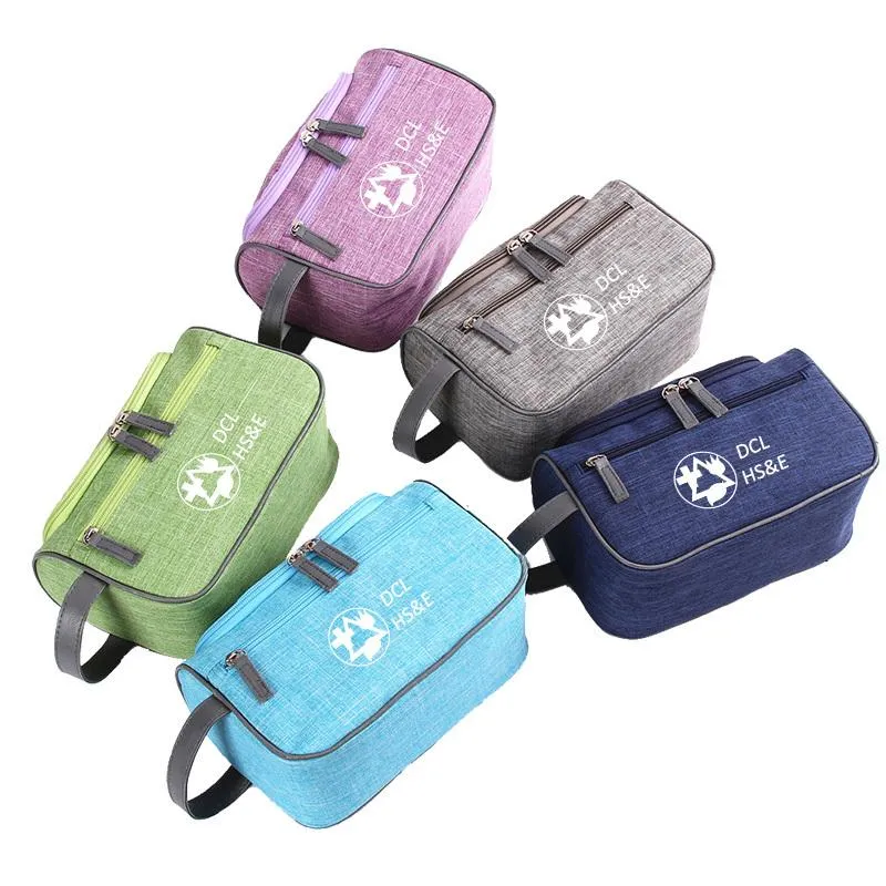 Zippered Toiletry Bag With Hanging Hook For Travel