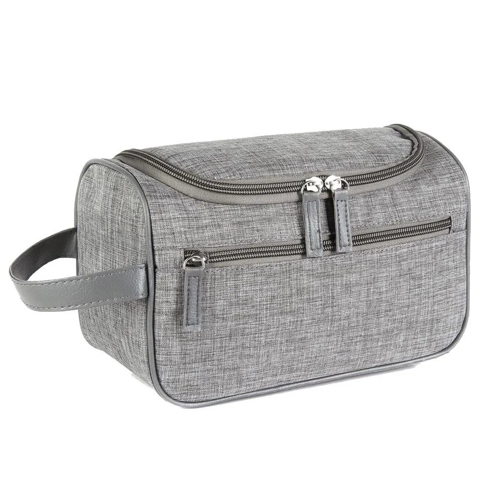 Zippered Toiletry Bag With Hanging Hook For Travel